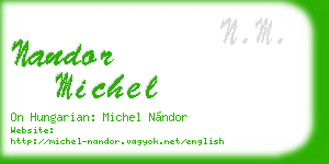 nandor michel business card